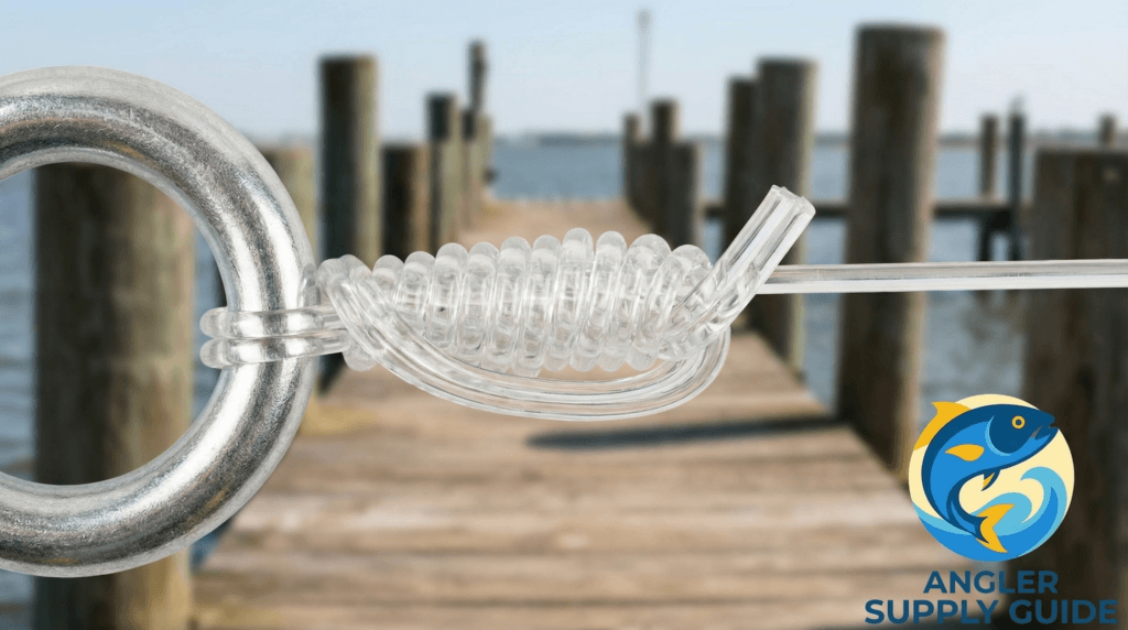 The Double Uni Knot on a fishing dock